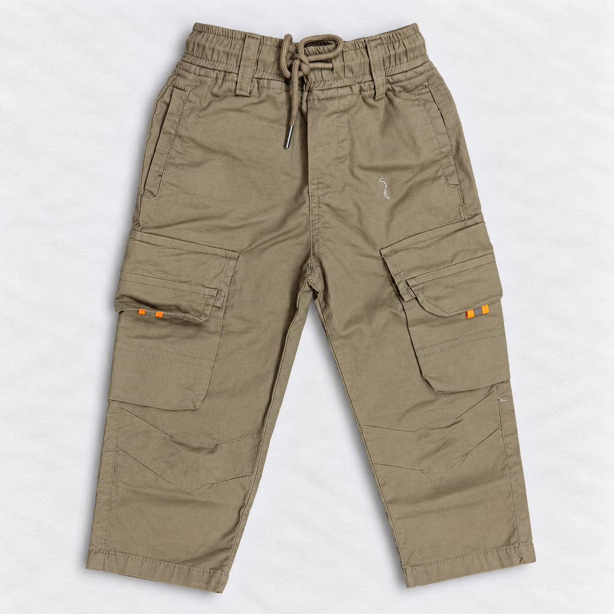 Boys Khaki Cargo Pants | Kids Casual Trousers with Utility Pockets