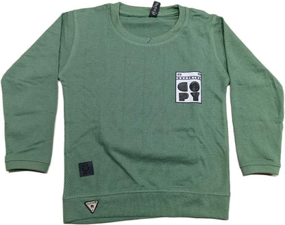 Buy Juniors Full SleevesT-Shirt with Denim Pant - Green