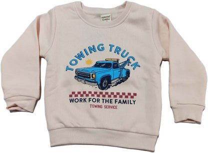 Kids Fleece Knit Full Length Winter Wear Suit - Peach