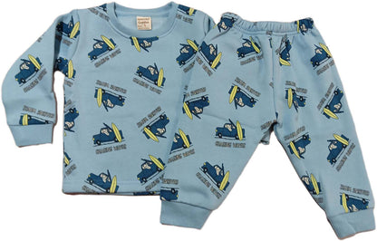 Buy Printed Sweatshirts with Joggers - Sky Blue