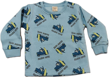 Buy Printed Sweatshirts with Joggers - Sky Blue