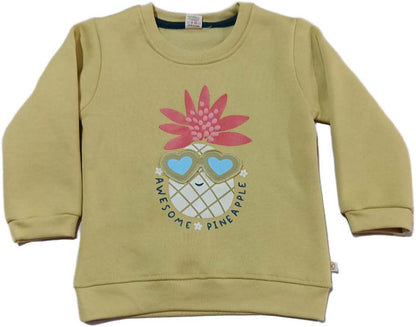 Pineaple Printed Fleece Full Length Winter Wear Suit