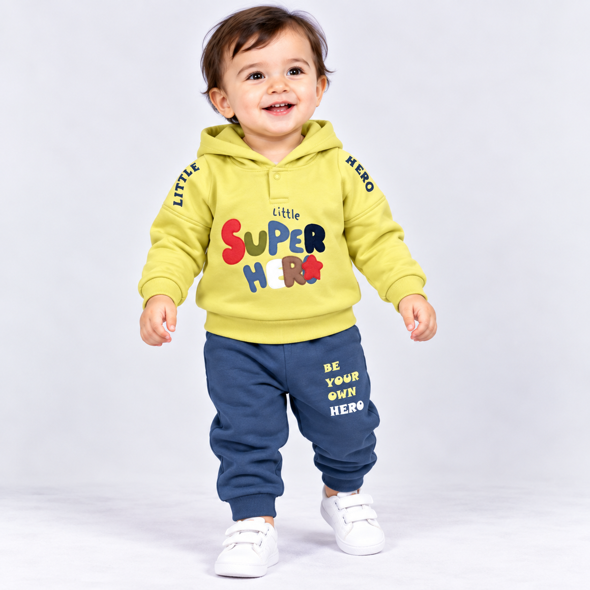 Cucumber Kids Winter Hooded Sweatshirt & Pant Thermal Set – Super Hero | Cutypi