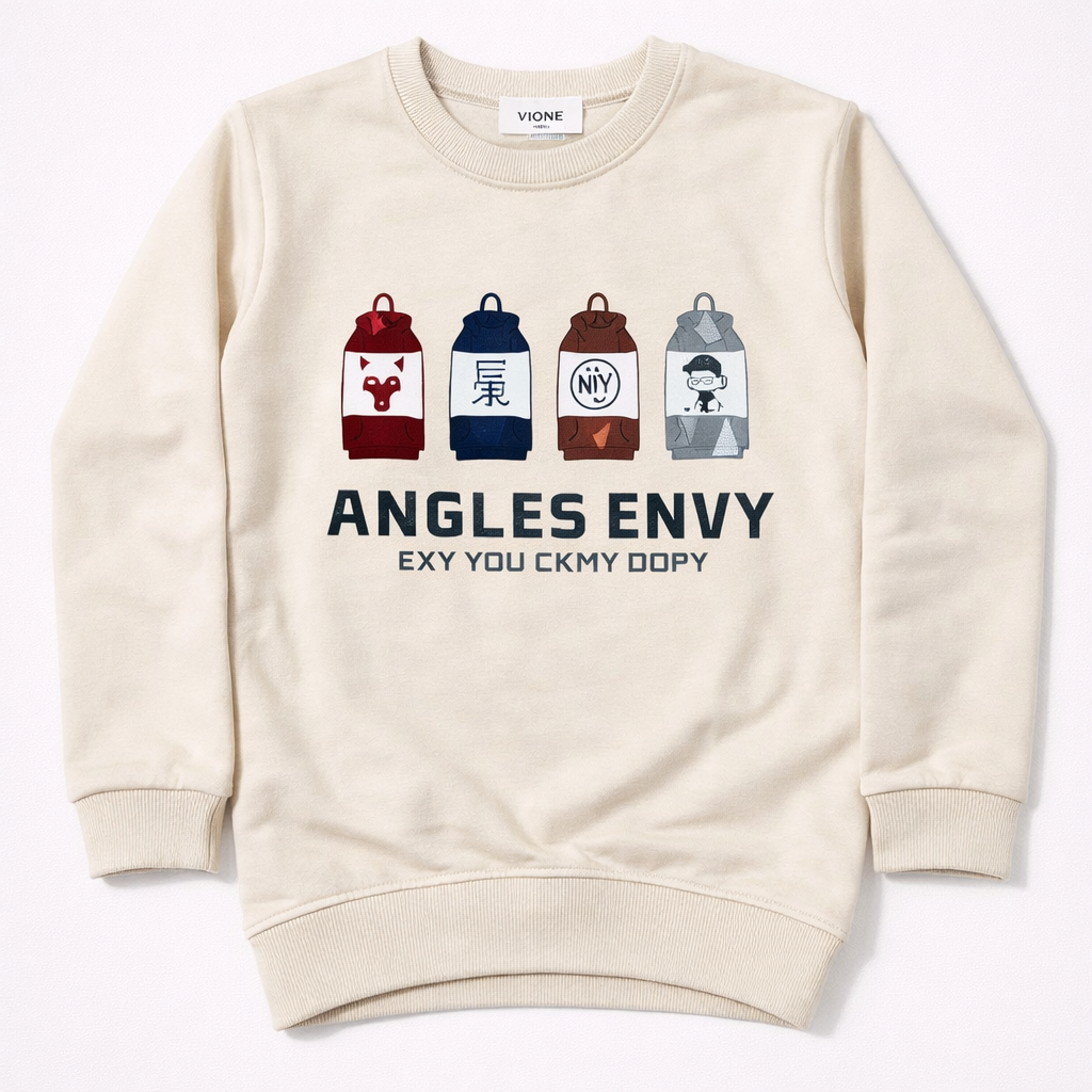 Santro Best Driver Graphic Kids Sweatshirt Cotton Blend Crewneck - Cutypi