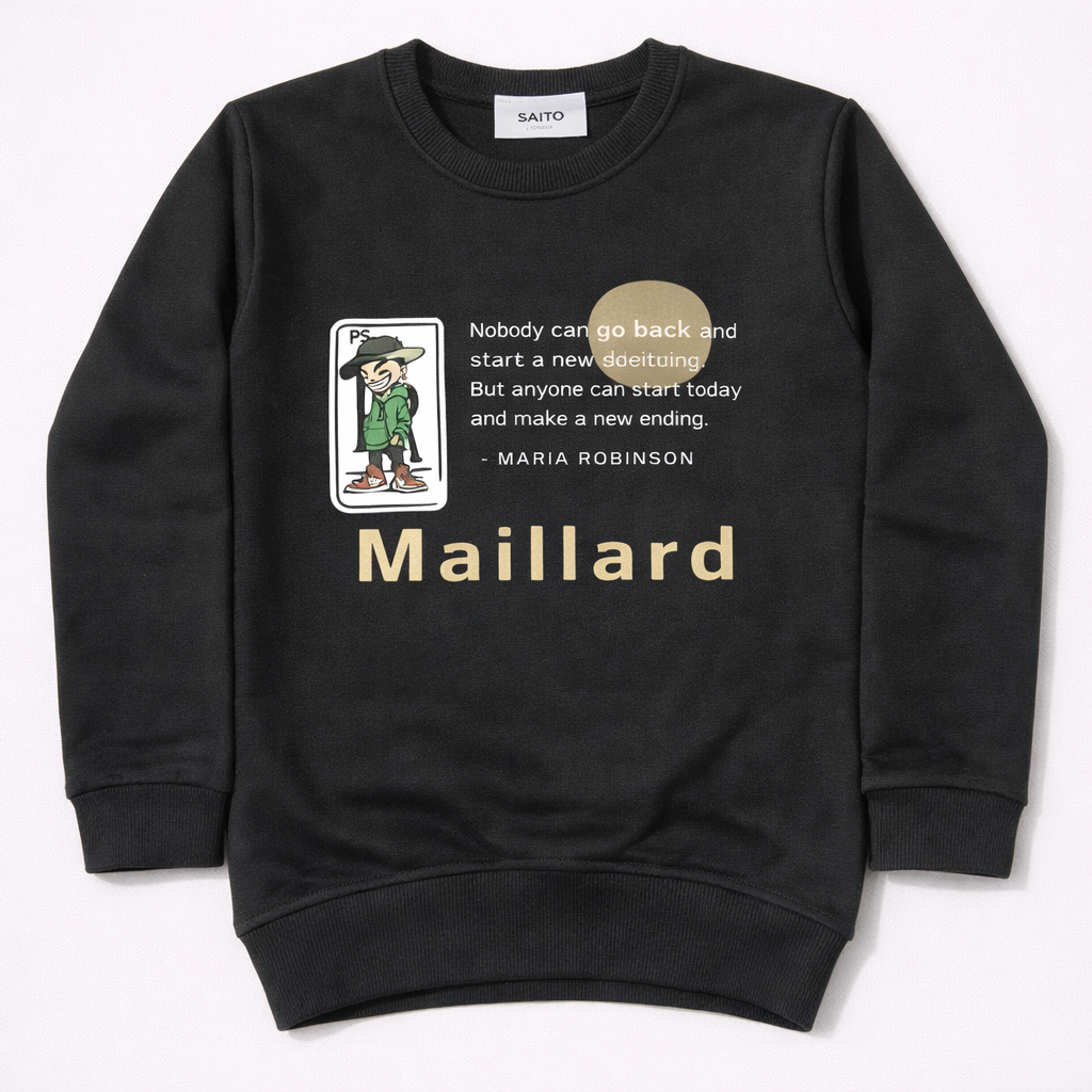 Santro Best Driver Graphic Kids Sweatshirt Black Cotton Blend Crewneck - Cutypi