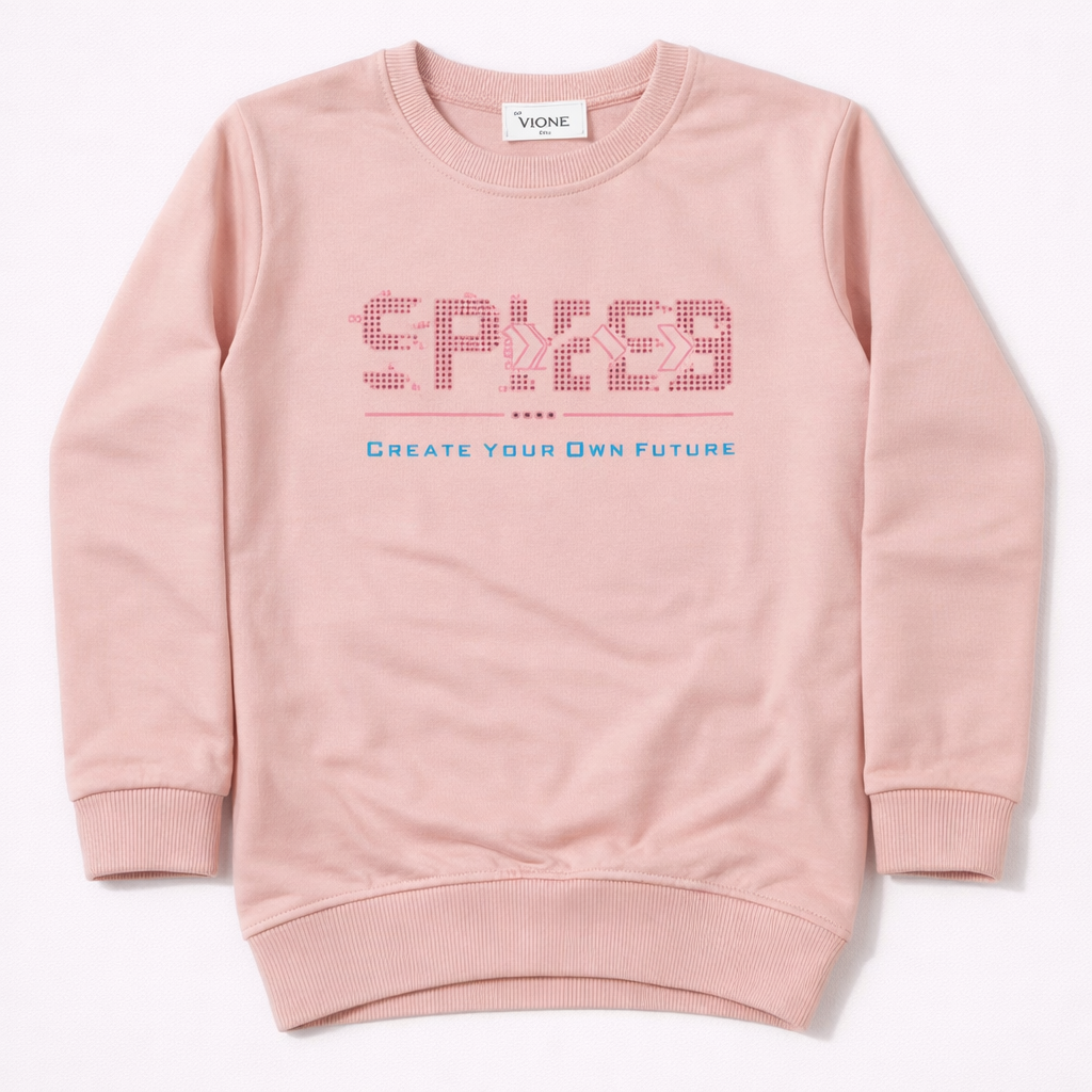 Santro Best Driver Graphic Kids Pink Sweatshirt Cotton Blend Crewneck - Cutypi