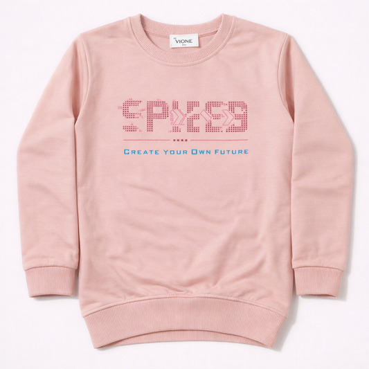 Best Driver Graphic Kids Pink Sweatshirt Cotton Blend Crewneck