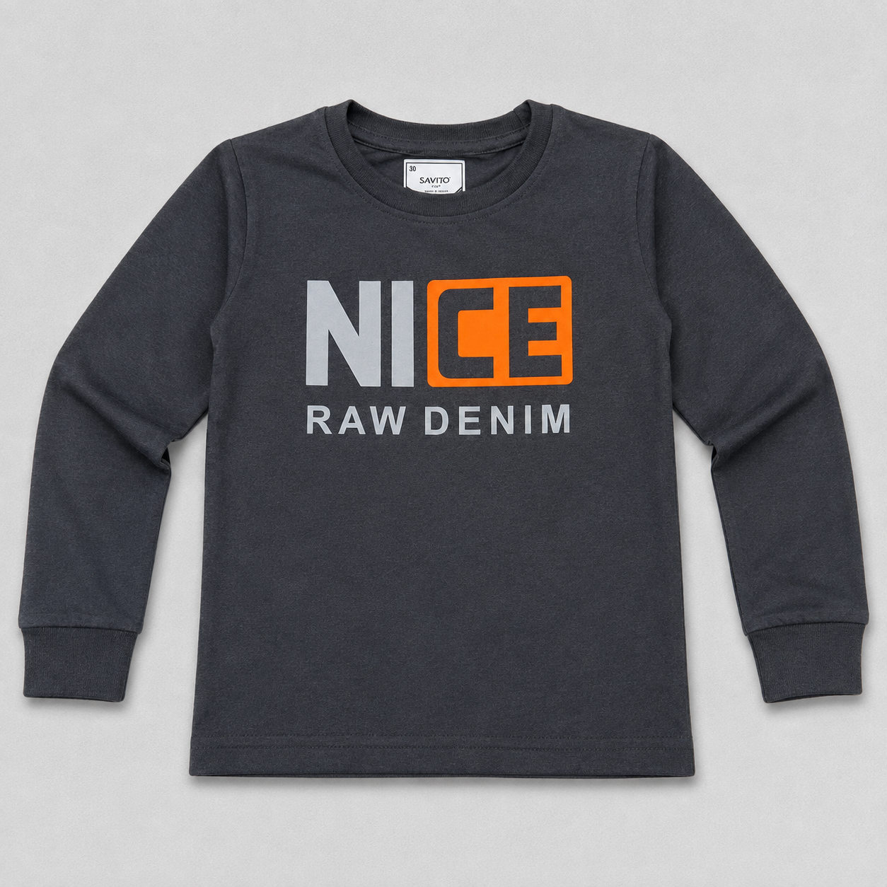 Boys Black Full Sleeve Printed T-Shirt | Casual Kids Wear