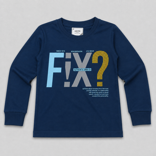 Boys Full Sleeve Printed T-Shirt | Casual Kids Wear