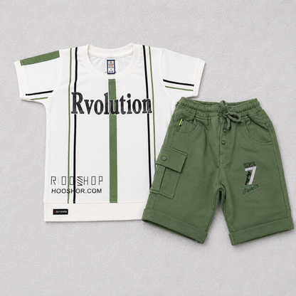 Boys Printed T-Shirt & Shorts Set | Casual Summer Wear