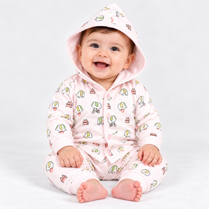 Krunchy Baby Elephant Printed Hoodie & Jogger Set | Kids Wear | Cutypi