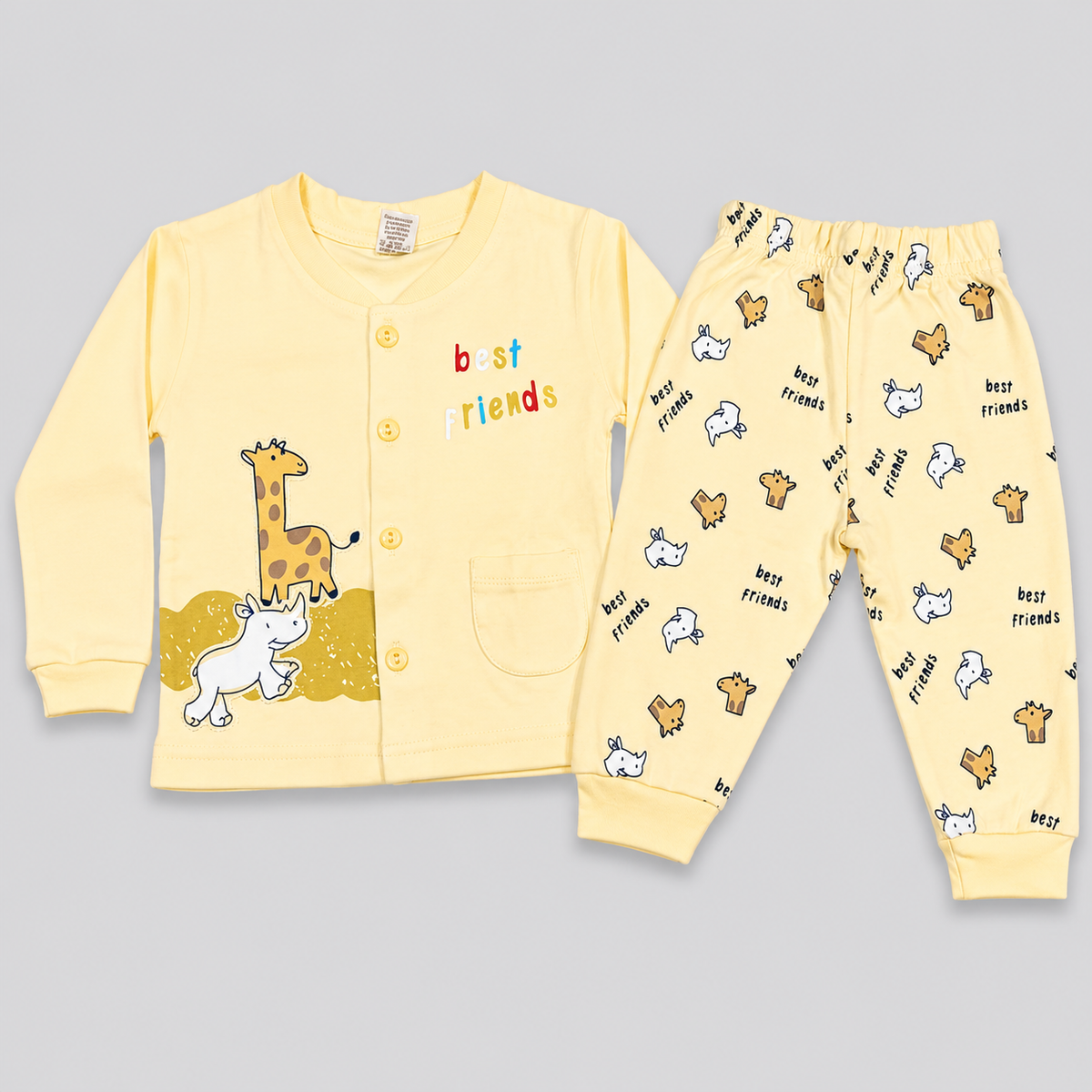 Krunchy Baby Unisex Animal Print T-Shirt & Jogger Set | Kids Wear
