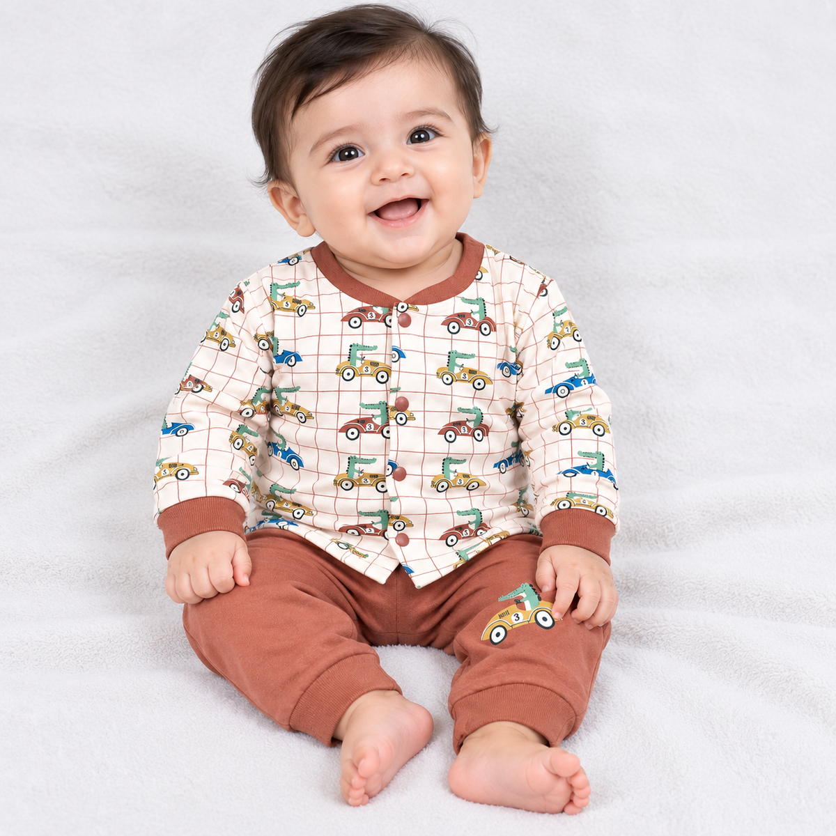 Cucumber Baby Boys Printed Shirt & Pant Set