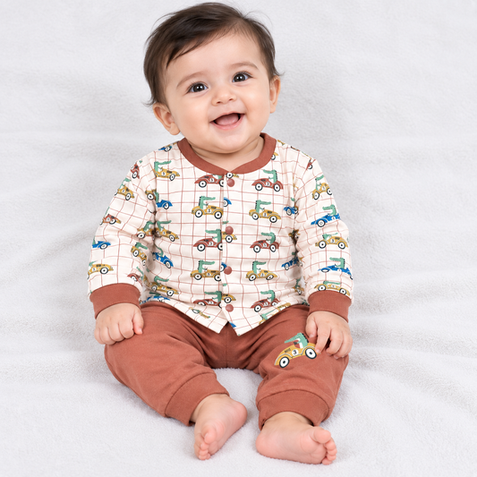 Cucumber Baby Boys Printed Shirt & Pant Set