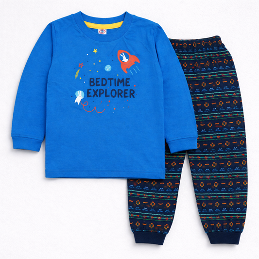 Baby Boys Explorer Cotton T-Shirt & Pajama Set